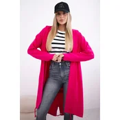 Cardigan with oversize fuchsia print