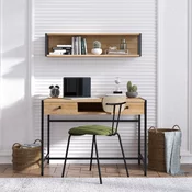 Radni sto PENA 72x100 cm + zidna polica 24x100 cm braon/crna