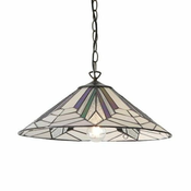 Endon 63938 - Luster na lancu Tiffany ASTORIA 1xE27/60W/230V O 48 cm