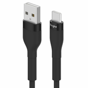 USB-A u USB-C kabel za punjenje i prijenos podataka Ringke Pastel 12W - 1.2 m - crni