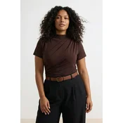 Trendyol Curve Ženska bluza Tbbaw26Af00053, Braon