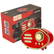 hoco. Zvucnik bežicni, Bluetooth,retro, 1200 mAh, 5 h, 5 W, crvena - BS25 Time, Bluetooth, retro, red