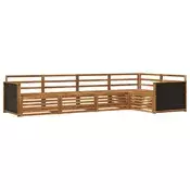 Set vanjskih sofa 5 pcs Prirodna 323 x 164,5 x 73 cm