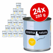 Varčno pakiranje Cosma Nature 24x280 g - Piščanec & losos