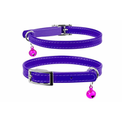 WAUDOG Usnjena ovratnica za mačko vijolična, vijolična 22-30 cm, širina: 9 mm