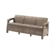 Kavč Corfu love seat max v barvi cappuccino s peščeno blazino