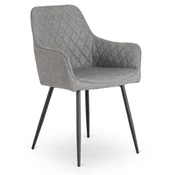 BE BRESSO 2 Oblazinjeni jedilni stol siv moderni loft