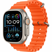 Apple Apple Watch Ultra 2 GPS + Cellular ohišje iz titana 49 mm + Ocean oranžen pas