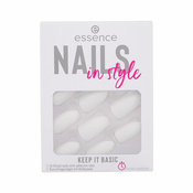 Essence Nails In Style Odtenek 15 keep it basic Set umetni nohti 12 kos za ženske