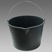 VEDRO ZIDARSKO PVC 20 L - ČRNO - Z IZLIVOM - DEN BRAVEN