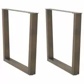 Noge za blagovaonski stol V-oblik 2 kom Prirodni celik 80 x (72-73,3) cm Celik
