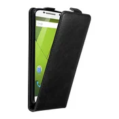 Cadorabo Cadorabo Ohišje, združljivo z Motorola MOTO X PLAY v nočna črna - Zaščitni ovitek v obliki flipa z magnetnim zapiranjem, (20562506)