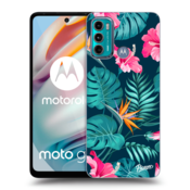 Silikonski prozorni ovitek za Motorola Moto G60 - Pink Monstera