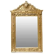 Casa Padrino baroque mirror gold - Baroque style mirror with elegant decorations - Huge baroque style wall mirror - Baroque cloakroom mirror - Baroque style furniture - Baroque furniture