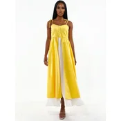 MSN Collection Obleka rumena/bela