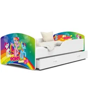 Drveni djecji krevet Tomi s ladicom - PONY - 180x80 cm bijeli