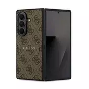 Samsung Z Fold7 GUESS 4G RING CLASSIC LOGO silikonska futrola za telefon, otporna na udarce, MagSafe, tamno smeđa GUHMZFD7P4MSEGCW