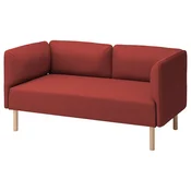 LILLEHEM Modularna sofa dvosed, Gunnared/smede-crvena drvo