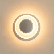 Vibia Top LED stenska svetilka O 17 cm bela - Dnevna soba/jedilnica - Sodobni - Kovina