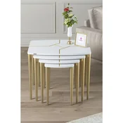 Hanah Home set od 4 umetnutih stocica Lyon, beli / zlatni