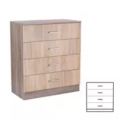 Miami komoda 4 predali 80x92 cm sonoma hrast-york hrast