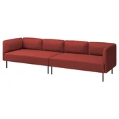 LILLEHEM Modularna sofa 4-sed, Gunnared/smede-crvena metal