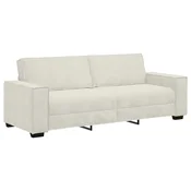 Vidaxl Trosed kavč kremne barve 220x78x84 cm žamet