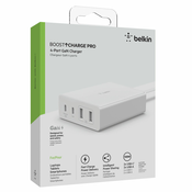 Belkin Punjac 108W 4-Port GaN, 2xUSB-C 2xUSB-A WCH010vfWH