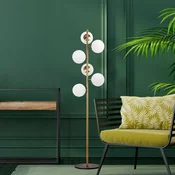 Aberto Design Podna lampa Fazli-10510-US, 35 x 22 x 163 cm, 6 x E14, Zlatne boje