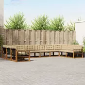 Set vanjskih sofa 10 kom. Prirodna i bež
