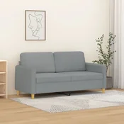 vidaXL Dvosed svetlo siv 140 cm blago