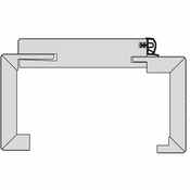 Gotovi lesni podboj SOLIDO Smart, bel, lakiran, levi, 900/2010/130 mm