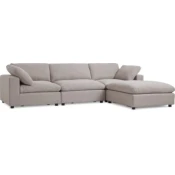 Modularna sofa sa lenjivcem LYBY pesak tkanina