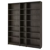 BILLY Komb.biblioteke s dodat. elementima, tamnosmeda im. hrastovine, 200x28x237 cm