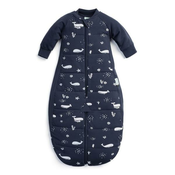 ERGOPOUCH Vreča in pajac za spanje 2v1 organski bombaž Suit Whale 3-12 m, 6-12 kg, 2,5 tog