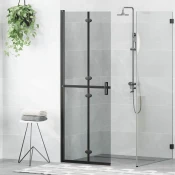 Walk-In zid za tuširanje Crna 70 x 6,5 x 190 cm