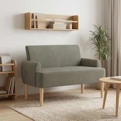 Ljubavni kauc s gumbima Svjetlosiva 116 x 67 x 81 cm