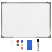 Vidaxl Magnetna piši-briši tabla bela 90x60 cm jeklo
