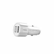 MOXOM Auto punjač KC-15 2xUSB 5V/2.4A Type C/ bela