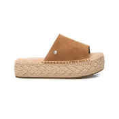 Xti za ženske. 14363901-CAMEL Rjavi usnjeni sandali 143639 (38), Rjava, 3 do 5 cm, Semiš, Priložnostno