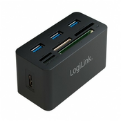 LOGILINK HUB USB 3.0 3portni in all-in-one čitalec kartic (CR0042)