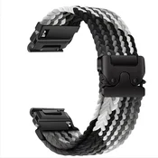 INF Združljiv z Garmin Fenix 8/7X Pro/955/965 elastičen najlonski pleten pašček MultiColor 20 mm, (5000079200)