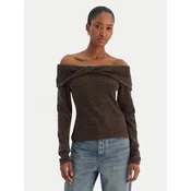 Vero Moda Pulover Kaia 10333298 Rjava Regular Fit