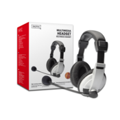 Digitus DA-12201 Binaural Head-band Black,White headset
