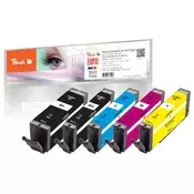 Peach PI100-378 spremnik s tintom 5 kom Kompatibilan Visoki (XL) prinos Crno, Plavo, Magenta, Žuto