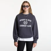 Mikina Sporty & Rich Varsity Crest Crewneck UNISEX Carbon L