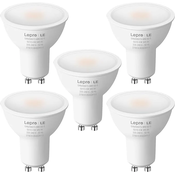 LED žarnica Lepro GU10, topla bela 2700K, 4 W, 5 kosov