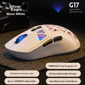 Yindiao Bežicni miš, 2.4GHz, Bluetooth, USB, Beli
