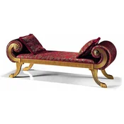 Casa Padrino luxury baroque bench gray/bordeaux red/gold 184.5 cm - Made in Italy