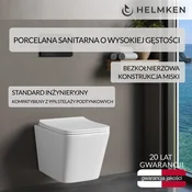 shumee Stenska straniščna školjka z mehkim zapiranjem duraplastnega sedeža Helmken 35120001 (bela)